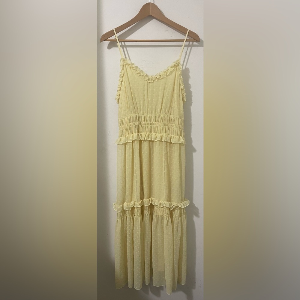 H&M Yellow Polka Dot Frill Dress